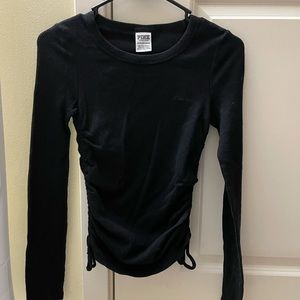 PINK Waffle Knit Long Sleeve Shirt